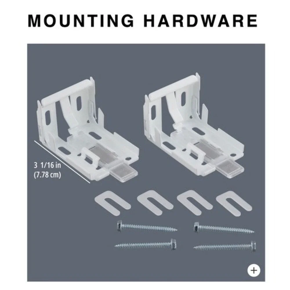 Hunter Douglas‎ 1020898 Small Cassette Bracket 2 Pack White Tiara